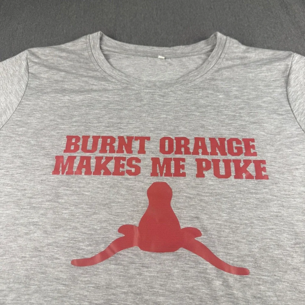 Burnt Orange Makes Me Puke Longhorn Rivalry T-Shirt Heather Gray XL